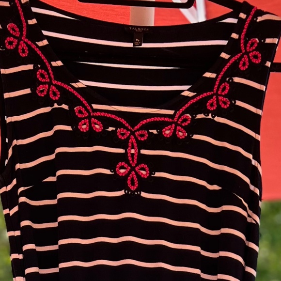 **With BONUS**Talbots Blue/White Striped Sleeveless Maxi Dress MP! Gently used! - Picture 10 of 16